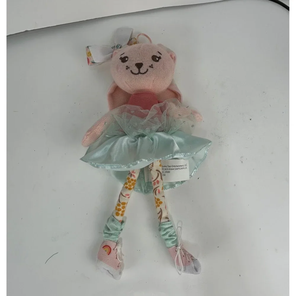 Sunny Days Entertainment Pink Knit Bunny Doll Mint Green Tutu Rainbow Shoes Plus